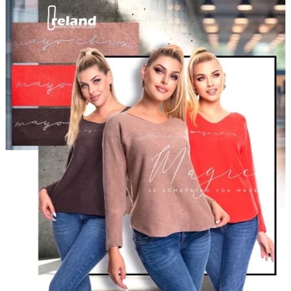 MAYO-CHIX IRELAND PULÓVER 9360*KÖTÖTT/V NYAKÚ/BASIC CSILI 276953